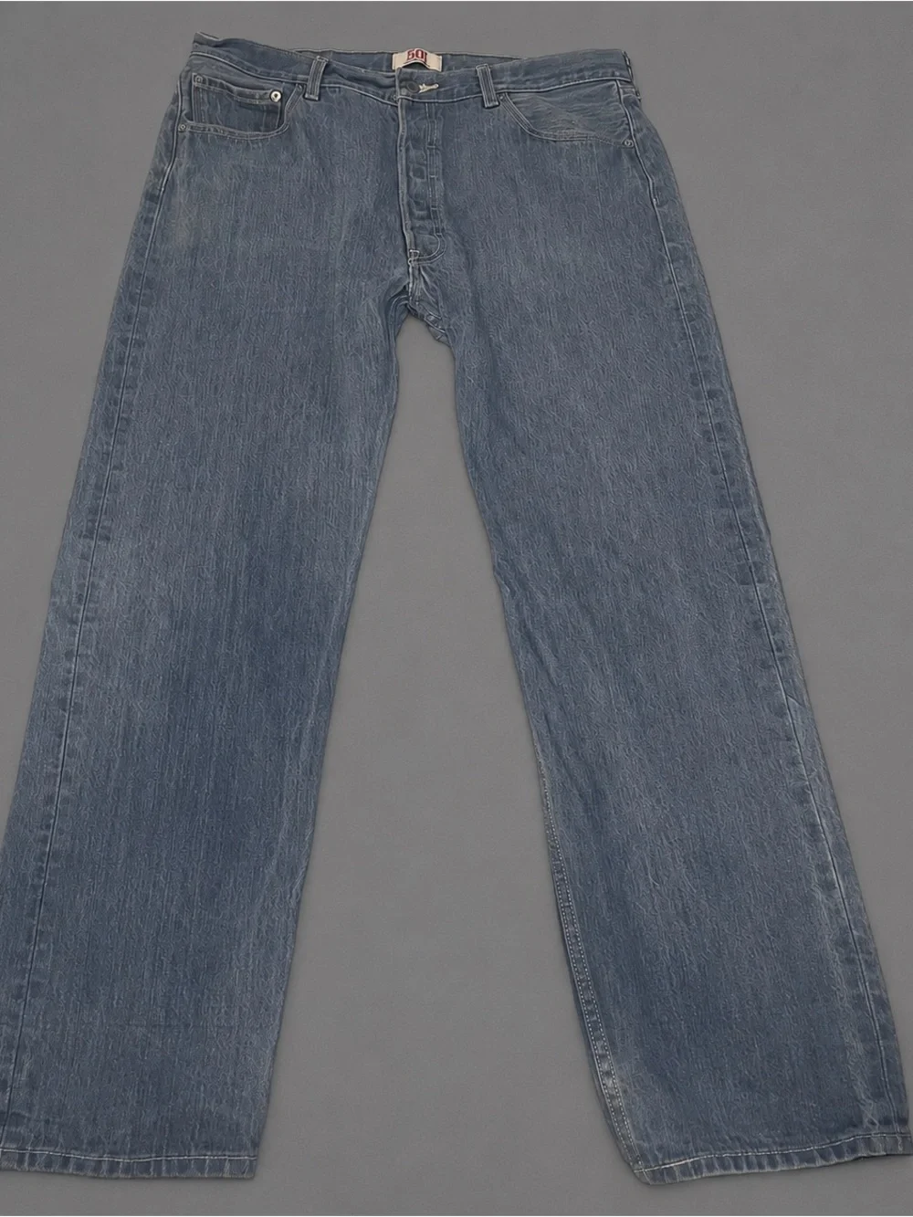 Levi’s 501 Original Straight Leg Button Fly Jeans Men’s 38x34 Light Wash USA